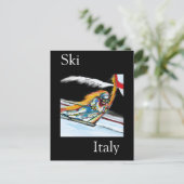 SKIER BRIEFKAART (Staand voorkant)