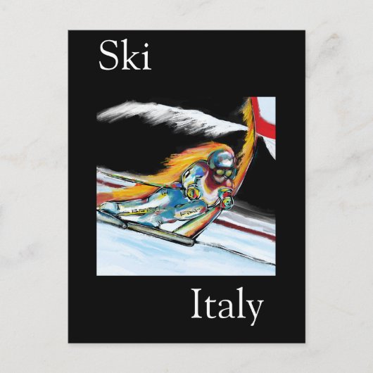 SKIER BRIEFKAART (Voorkant)