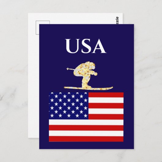 SKIER BRIEFKAART (Voorkant / Achterkant)