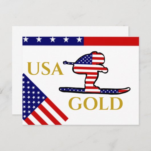 SKIER BRIEFKAART (Voorkant / Achterkant)