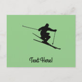 Skier Briefkaart (Voorkant)