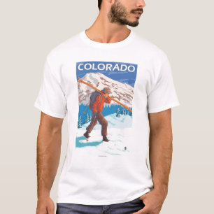 Skier Carrying SkisColorado T-shirt
