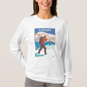 Skier Carrying SkisUtah T-shirt