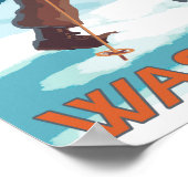 Skier Carrying Snow Skis - Crystal Mountain, WA Poster (Hoek)