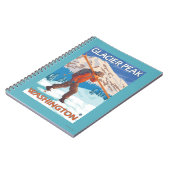 Skier Carrying Snow Skis - Glacier Peak, WA Notitieboek (Linkerzijde)