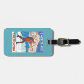 Skier Carrying Snow Skis - Lake Tahoe, Californi Bagagelabel (Voorkant horizontaal)