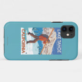 Skier Carrying Snow Skis - Lake Tahoe, Californi Case-Mate iPhone Case (Achterkant (horizontaal))