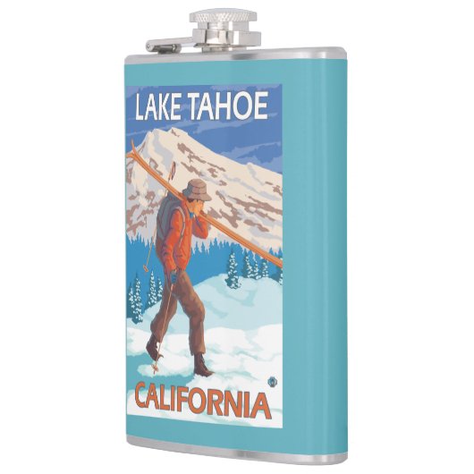 Skier Carrying Snow Skis - Lake Tahoe, Californi Heupfles (Links)