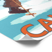 Skier Carrying Snow Skis - Lake Tahoe, Californi Poster (Hoek)