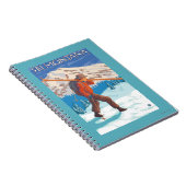 Skier Carrying Snow Skis - Montana Notitieboek (Rechterzijde)