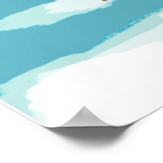 Skier Carrying Snow Skis - Montana Poster (Hoek)