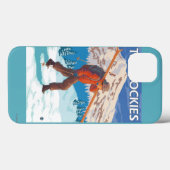 Skier Carrying Snow Skis - The Rockies Case-Mate iPhone Case (Achterkant (horizontaal))