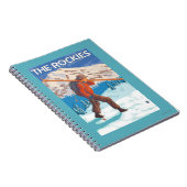 Skier Carrying Snow Skis - The Rockies Notitieboek (Rechterzijde)