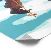 Skier Carrying Snow Skis - The Rockies Poster (Hoek)
