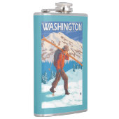 Skier Carrying Snow Skis - Washington Heupfles (Rechts)