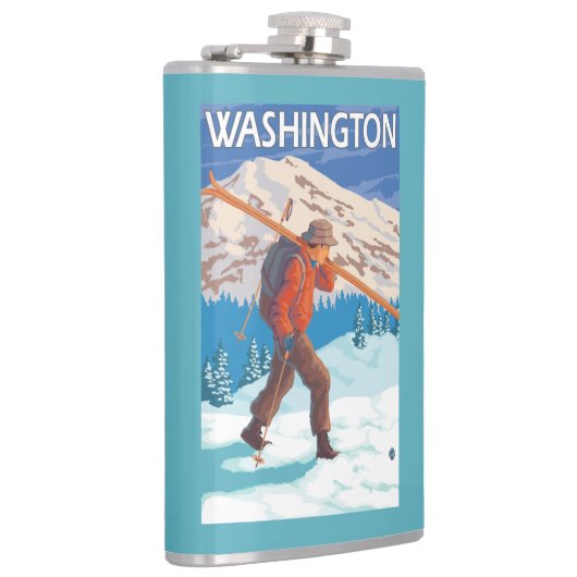 Skier Carrying Snow Skis - Washington Heupfles (Rechts)