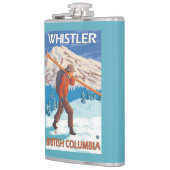 Skier Carrying Snow Skis - Whistler, BC Canada Heupfles (Links)