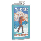 Skier Carrying Snow Skis - Whistler, BC Canada Heupfles (Rechts)