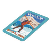 Skier Carrying Snow Skis - Whistler, BC Canada Magneet (Linkerzijde)