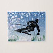 Skier Design Jigzaag Puzzle Legpuzzel (Horizontaal)
