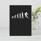 Skier Evolution Skiing Ski Snowboard Winter Sports Bedankkaart (Staand voorkant)