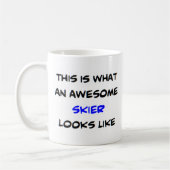 skier, geweldige koffiemok (Links)