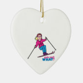 Skier Girl Keramisch Ornament (Rechts)