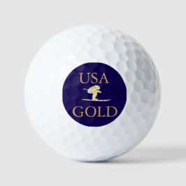 Skiër Golfballen