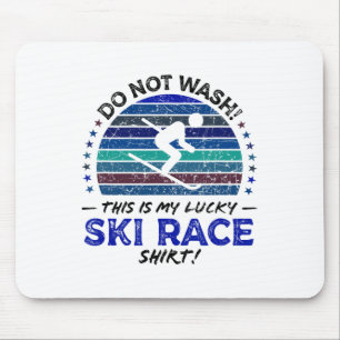Skiër Grappige Skiloper Skiquote Retro Vintage G Muismat