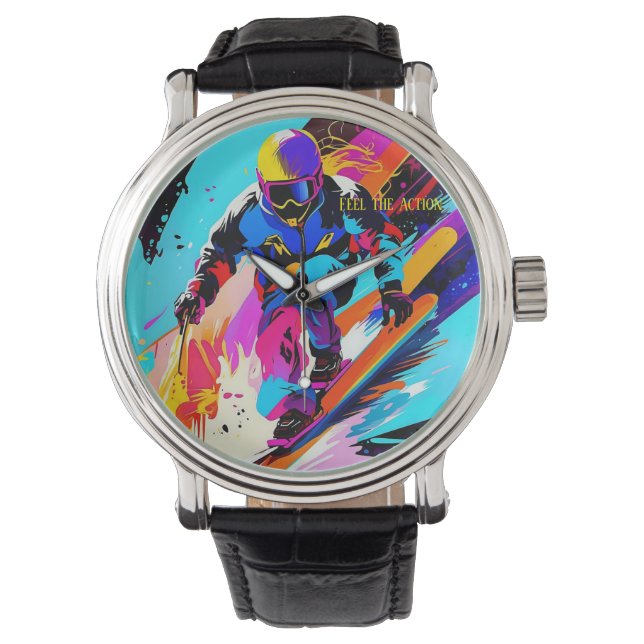 skiër horloge (Voorkant)