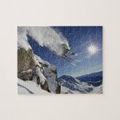 Skier in Midair Legpuzzel (Horizontaal)