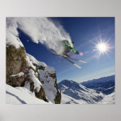 Skier in Midair Poster (Voorkant)
