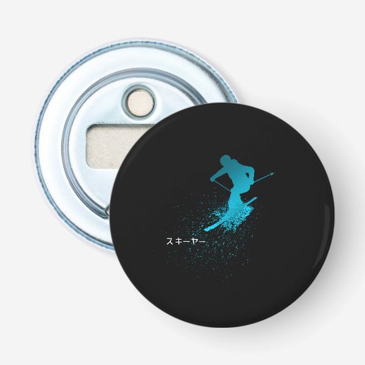 Skier, Jki, Japans Button Flesopener (Voorkant)