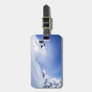 Skier Jumping Bagagelabel