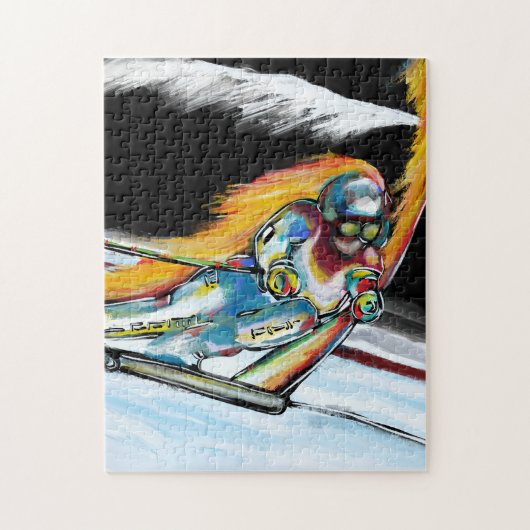 SKIËR KUNST LEGPUZZEL (Verticaal)