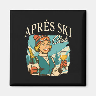 Skiër Liefhebber Apres Ski Koningin Ski Trip Sneeu Magneet