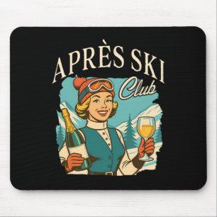 Skiër Liefhebber Apres Ski Koningin Ski Trip Sneeu Muismat