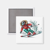 Skiër Magneet (Voorkant / Achterkant)