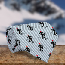 Skier - Mannelijke Ski Snowsport Thema - Striped N