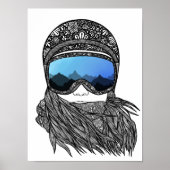 Skier-meisjesprinter Poster (Voorkant)