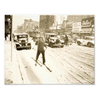 Skier op K Street Print Foto Afdruk