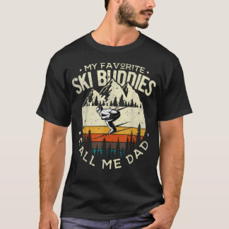 Skiër Papa Ski Papa Mijn Favoriete Ski Vrienden No T-shirt