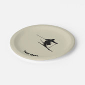 Skier Papieren Bordje (Gekanteld)