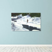 Skier-pausen voor het hele land door Mountain Broo Canvas Afdruk (Insitu (Houten vloer))