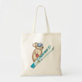 Skier Pika krijgt Big Air Illustratie Tote Bag (Voorkant)