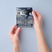 Skier Portrait, Ski/Snowboarding Lessen/klassen Flyer (Hand)