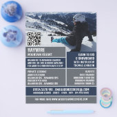 Skier Portrait, Ski/Snowboarding Lessen/klassen Flyer (Enkel)