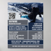 Skier Portrait, Ski/Snowboarding Lessen/klassen Poster (Voorkant)
