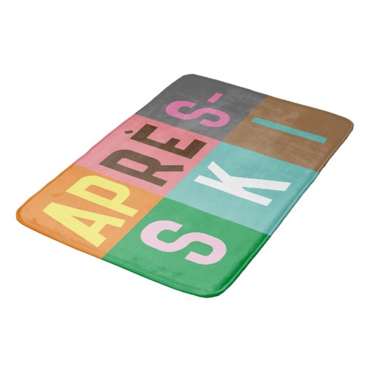 Skier Retro Après Ski Color Blocks Badmat (Gekanteld)