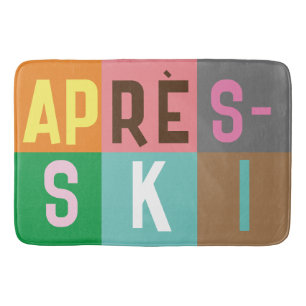 Skier Retro Après Ski Color Blocks Badmat